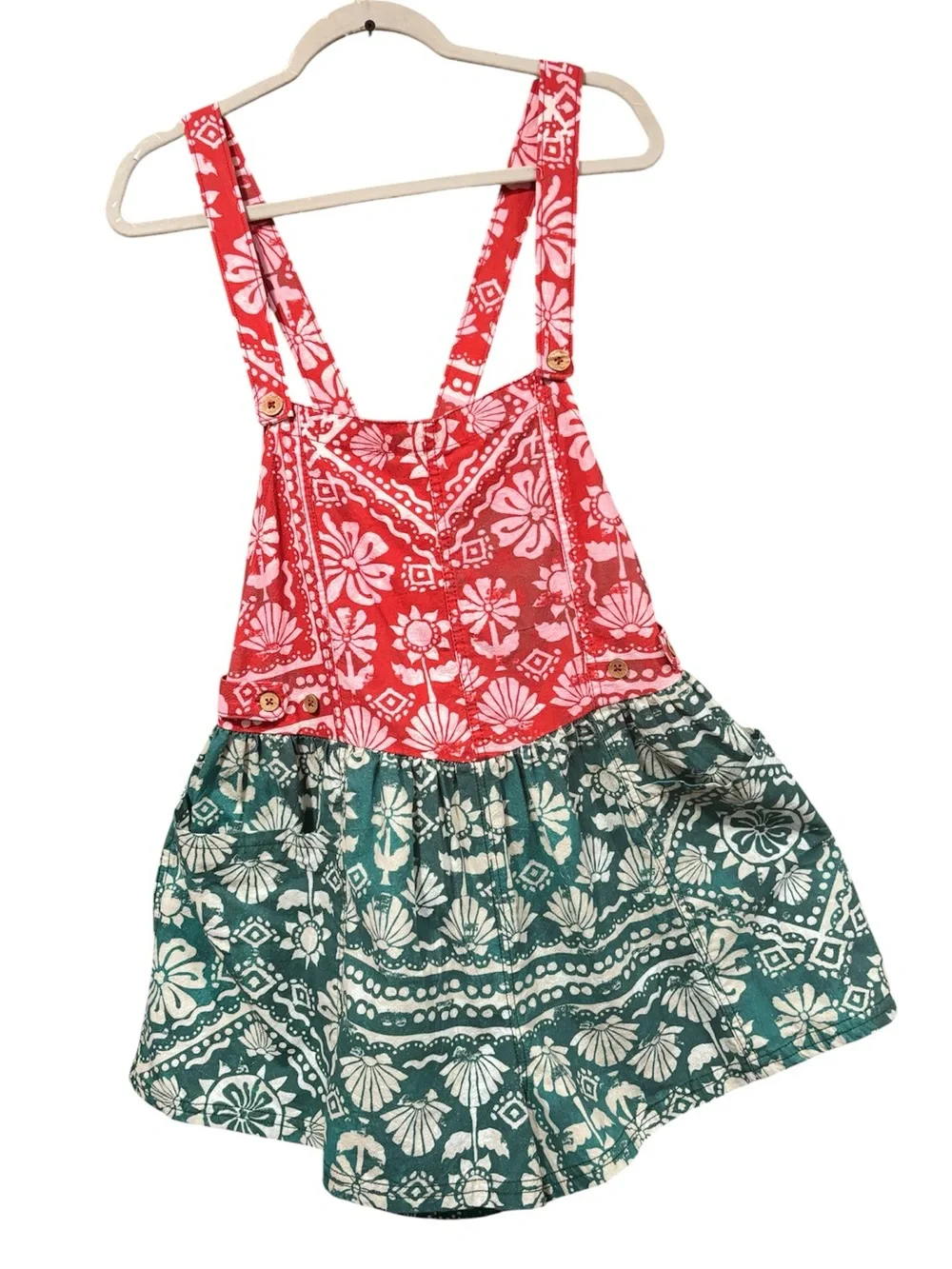 Free People Palm Bay Boho short overalls size M